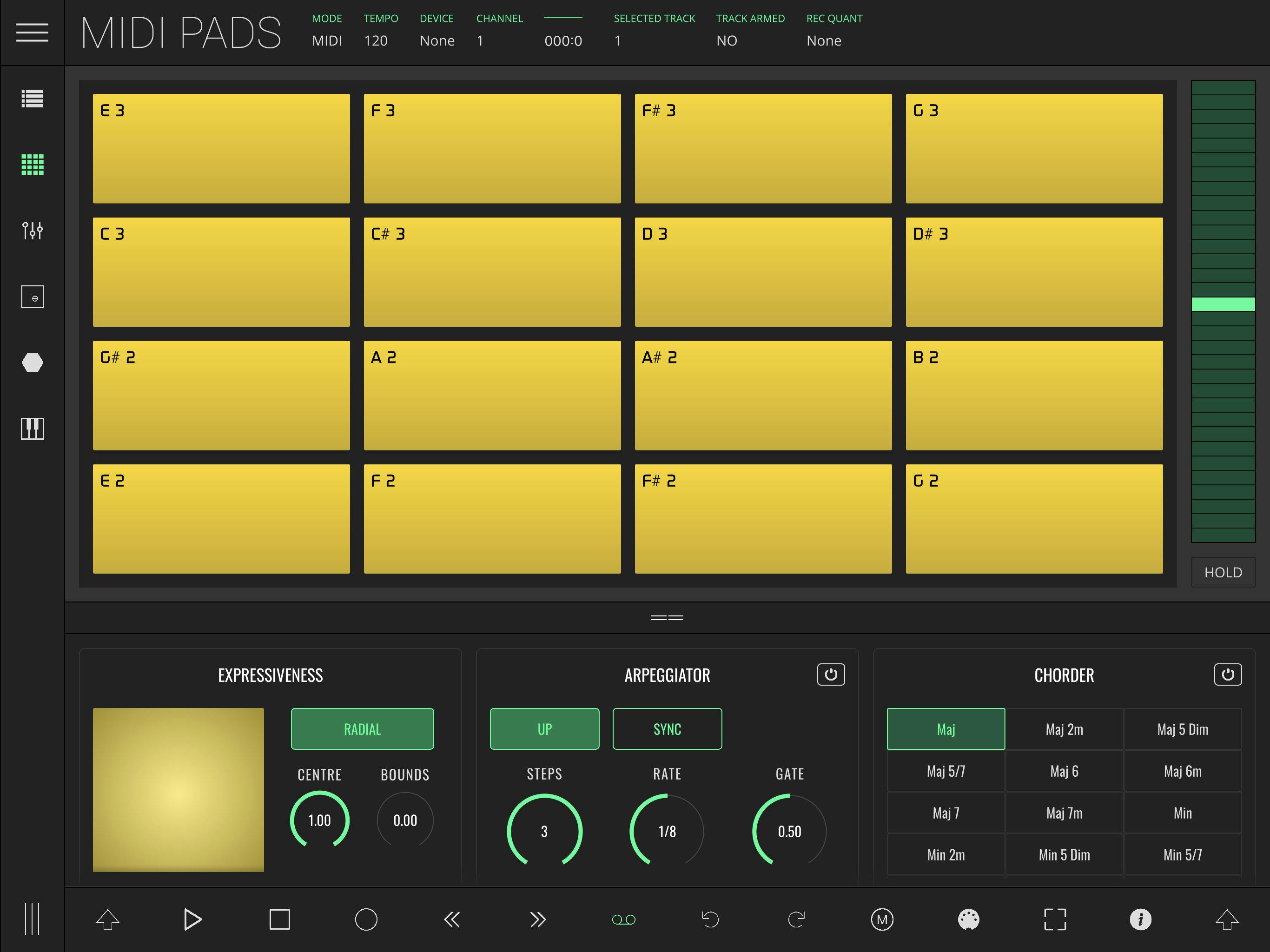 Ableton Live Controller LK can be used as drums pads